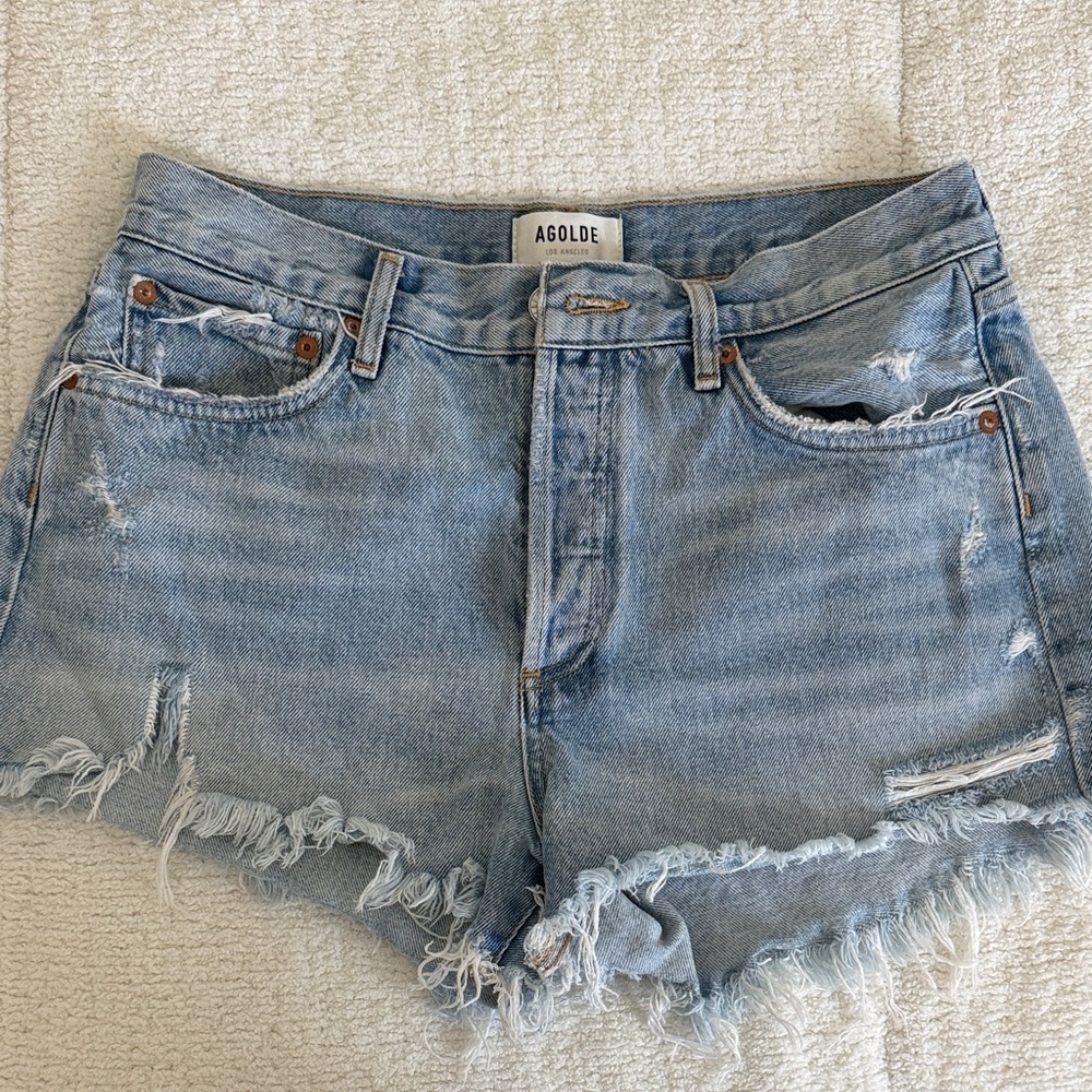 Agolde Parker vintage cut off short in blue